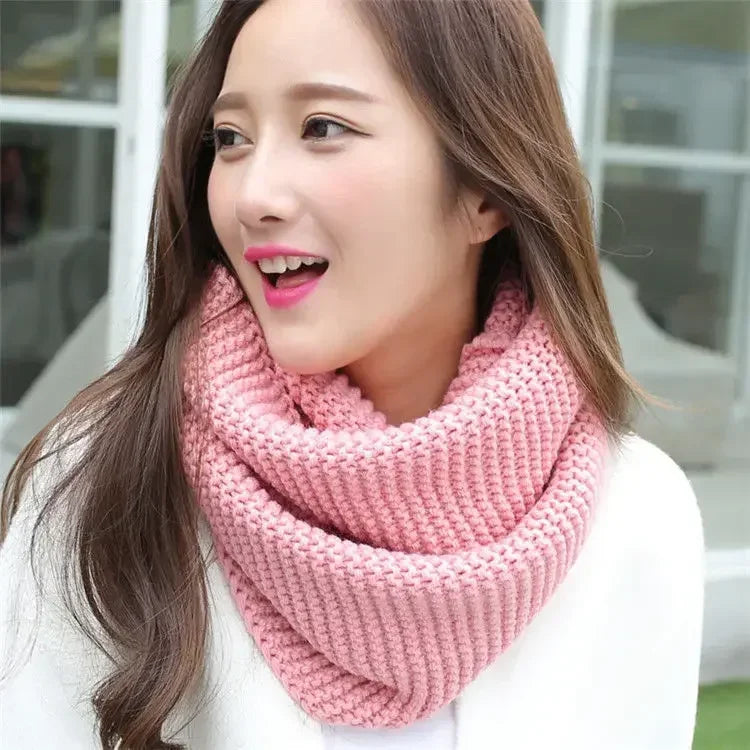 Knitted Necklace Scarf - Warm Cashmere-Feel Winter Accessory