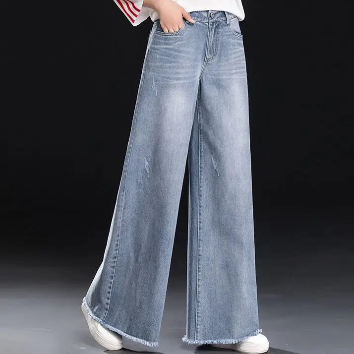 Slouchy Baggy Y2K Wide Leg Jeans - High Waist Vintage Denim