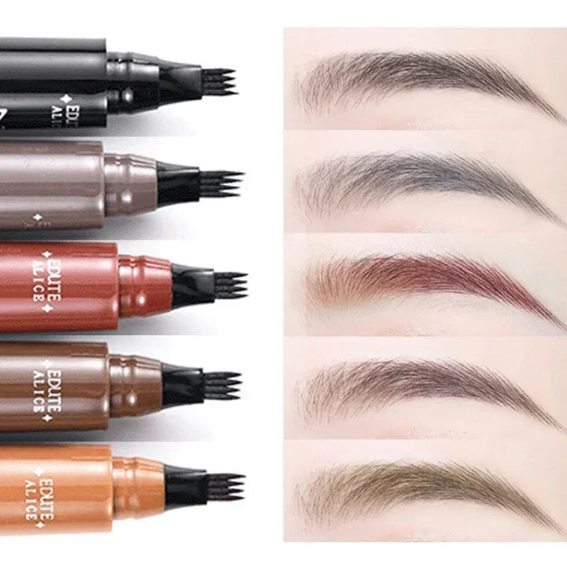 Microblading Fork Tip Eyebrow Pen - Waterproof Long Lasting Brow Pencil