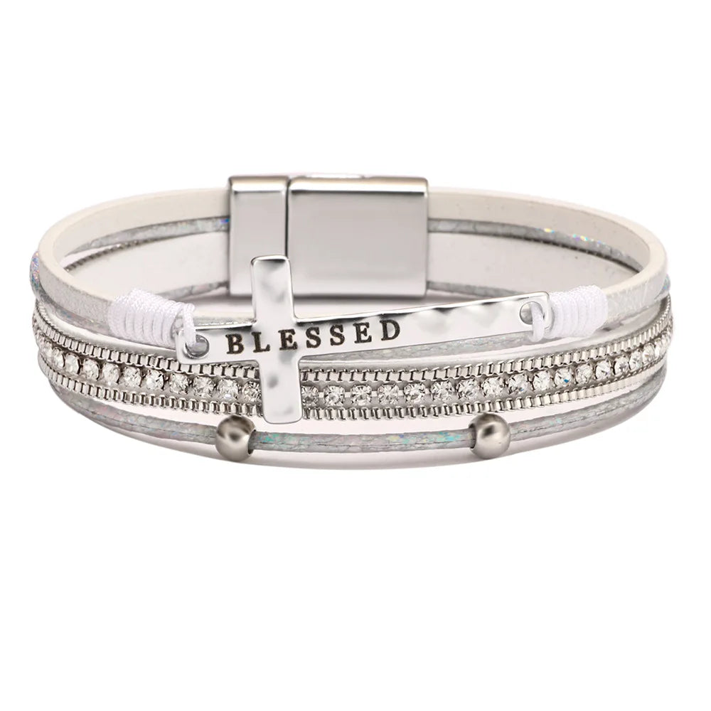 Bohemian Western Cross Bracelet - Faith-Inspired Womens Jewelry