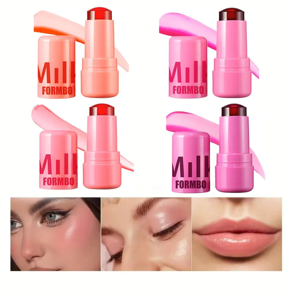 3-in-1 Jelly Blush Stick - Lip Balm Eyeshadow and Cheek Color