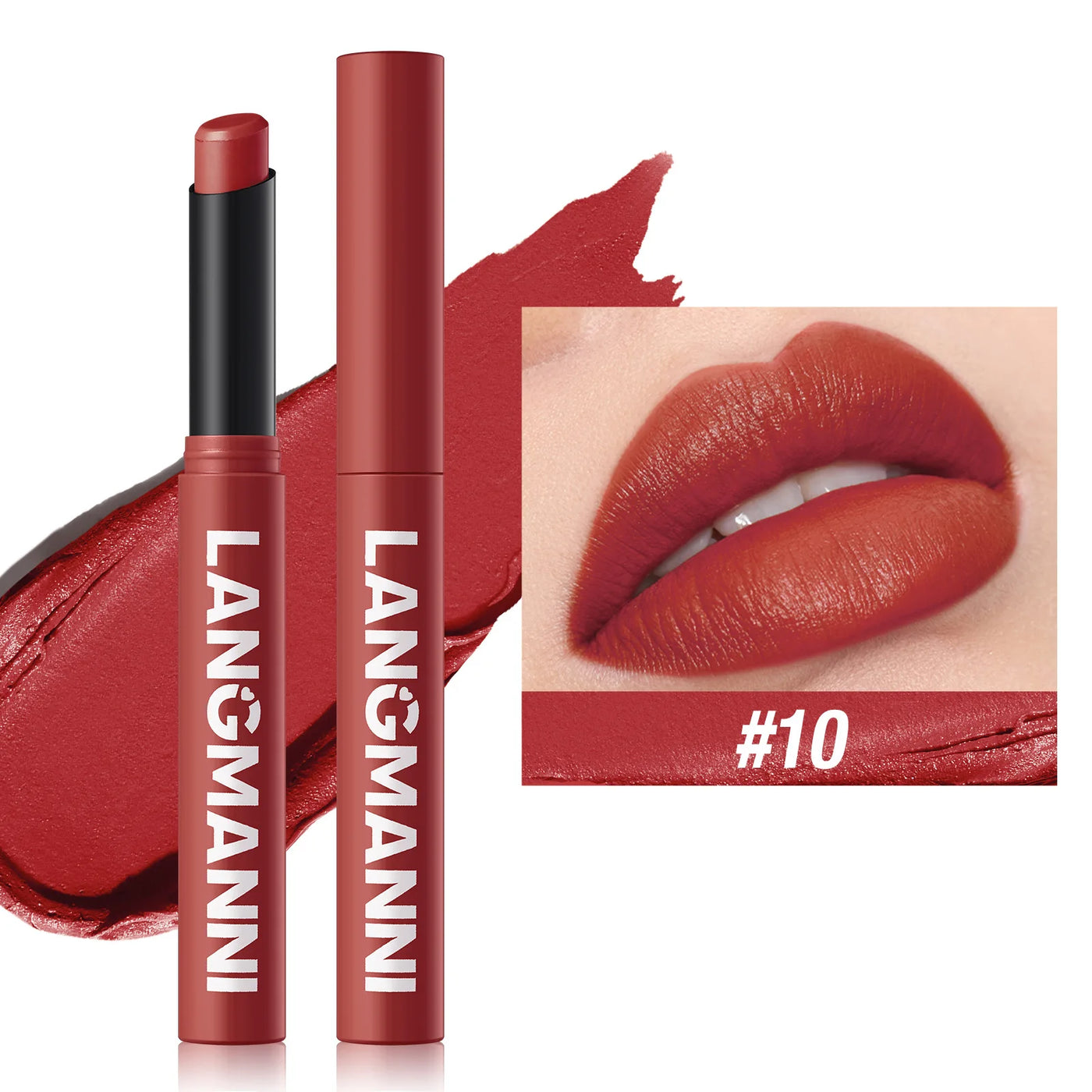 12 Color Matte Lipstick Pen - Waterproof Nude Velvet Lip Tint