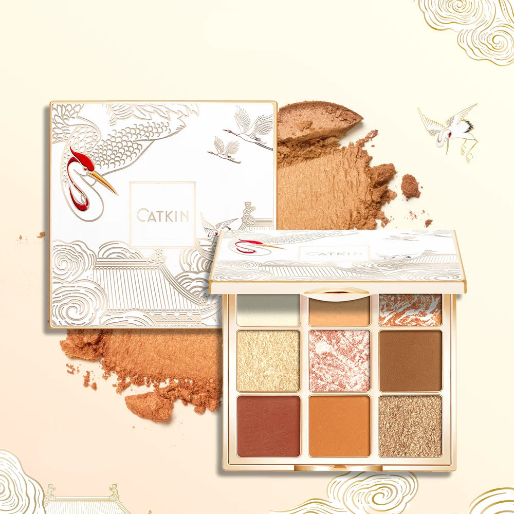 CATKIN 9 Color Eyeshadow Palette - Matte Glitter Natural Shades