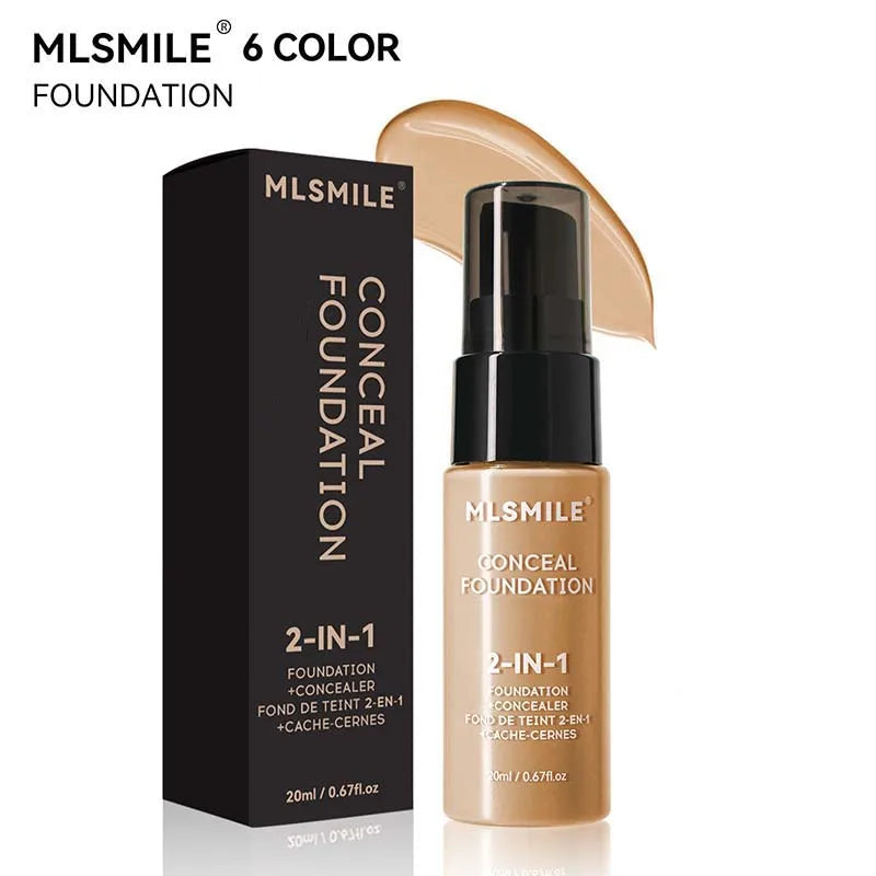 Matte Full Coverage Foundation Cream - Oil Control Waterproof Concealer