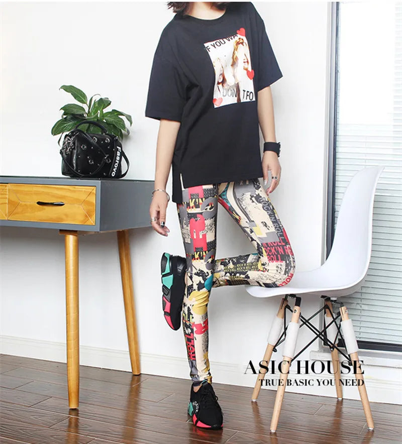 Colorful Zebra Leggings - Casual Stretch Party Tights