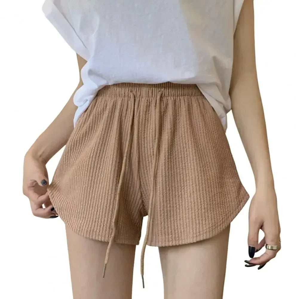 Drawstring Wide Leg Sweat Shorts - High Elastic Casual Fitness Shorts