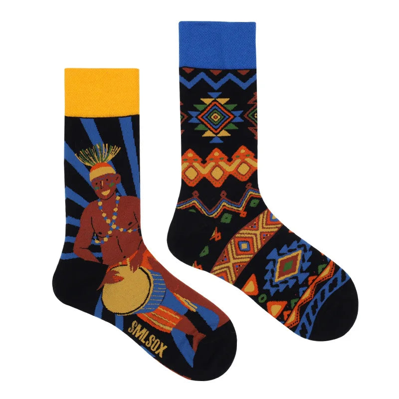 Flower Fruit Candy Cotton Socks - Colorful Unisex Mid Tube Pair