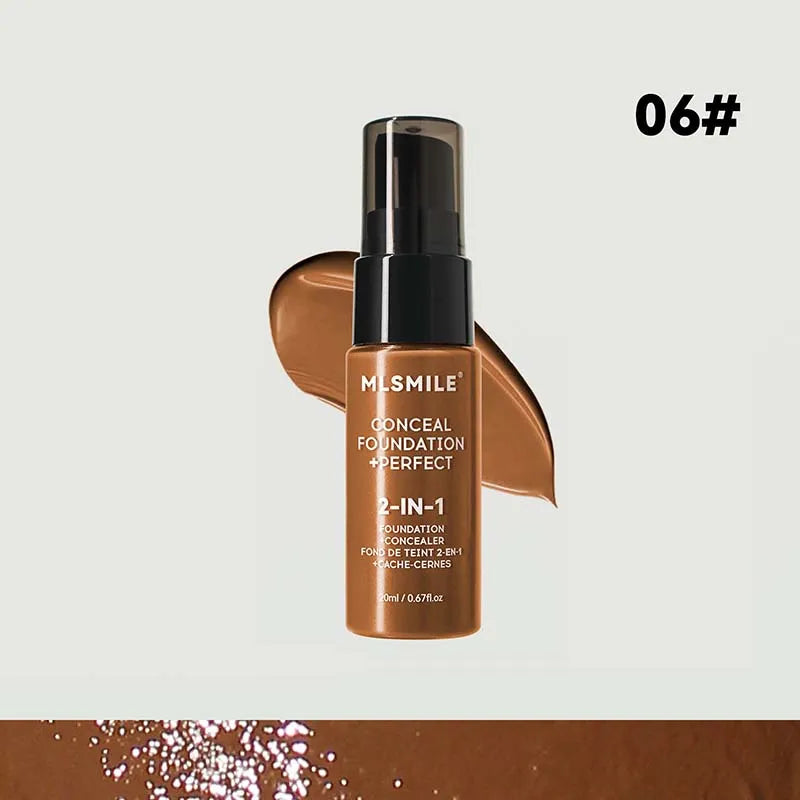 Matte Full Coverage Foundation Cream - Oil Control Waterproof Concealer
