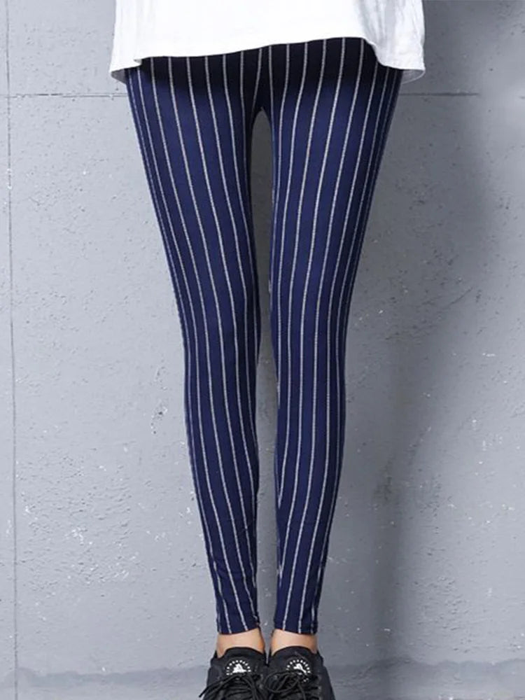 Graffiti Floral Print Leggings - Stretch Ankle-Length Everyday Tights