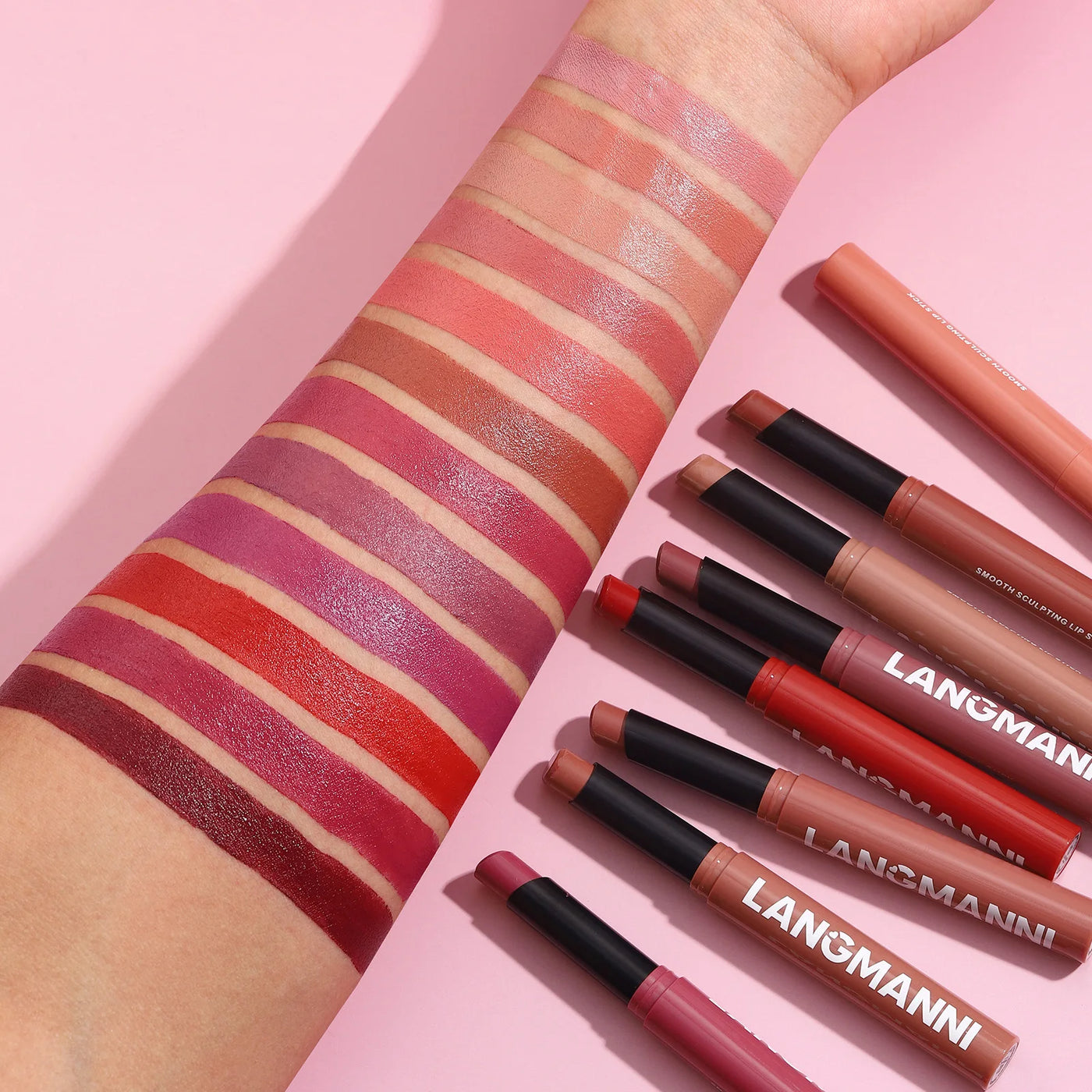 12 Color Matte Lipstick Pen - Waterproof Nude Velvet Lip Tint