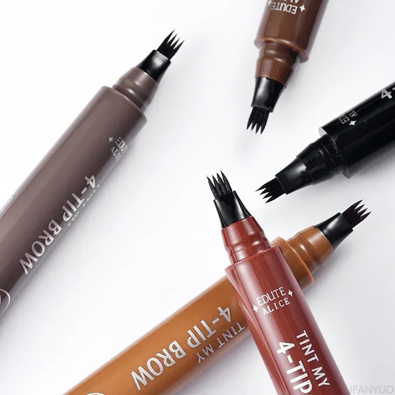 Microblading Fork Tip Eyebrow Pen - Waterproof Long Lasting Brow Pencil