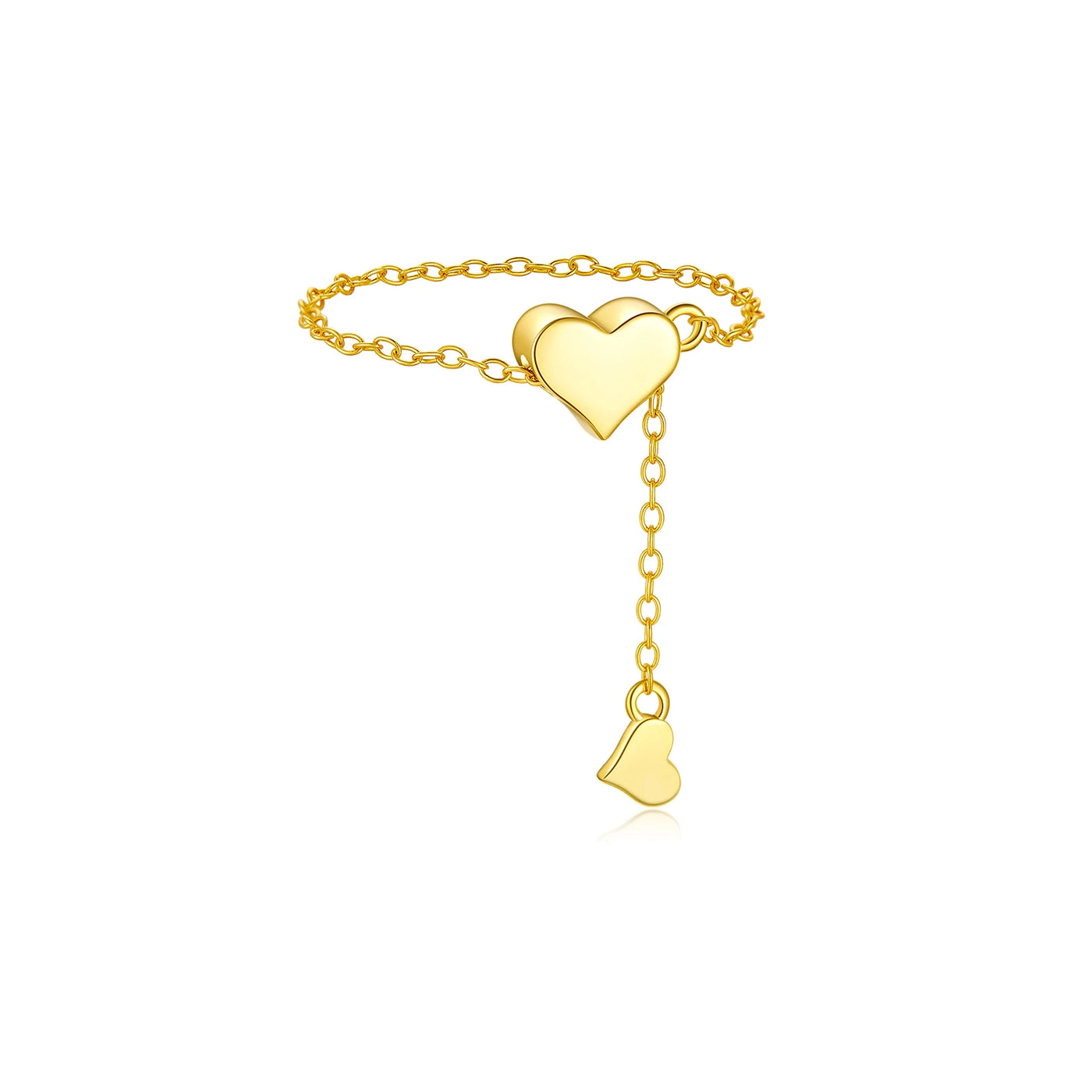 925 Sterling Silver Adjustable Heart Necklace - Resizable Pendant Choker
