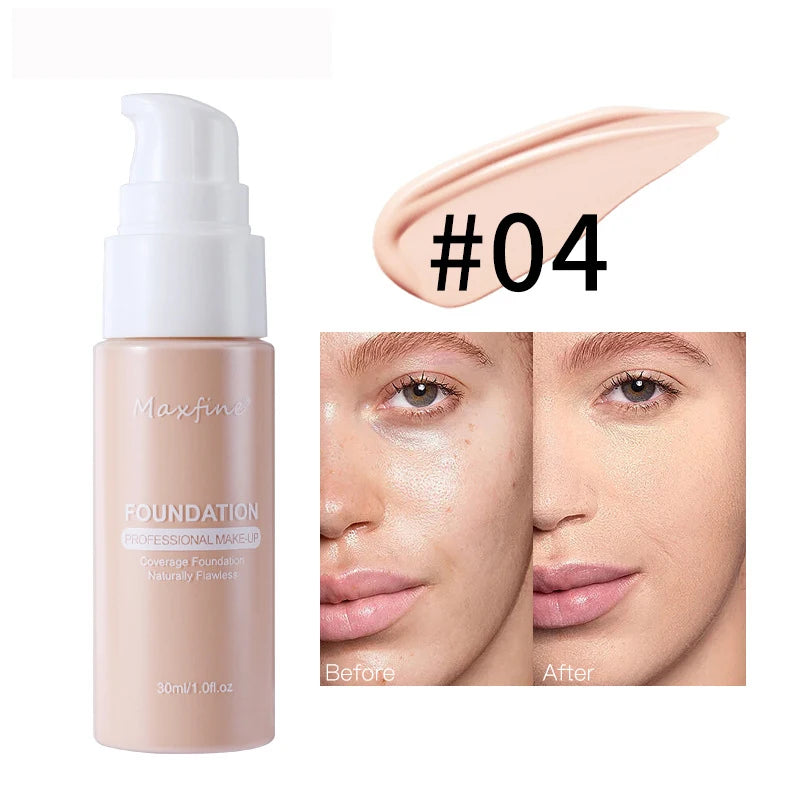 Waterproof Liquid Foundation - Sweat-Resistant Concealer Makeup