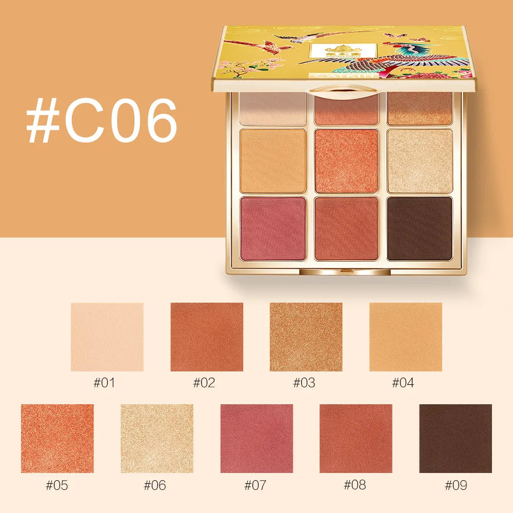 CATKIN 9 Color Eyeshadow Palette - Matte Glitter Natural Shades