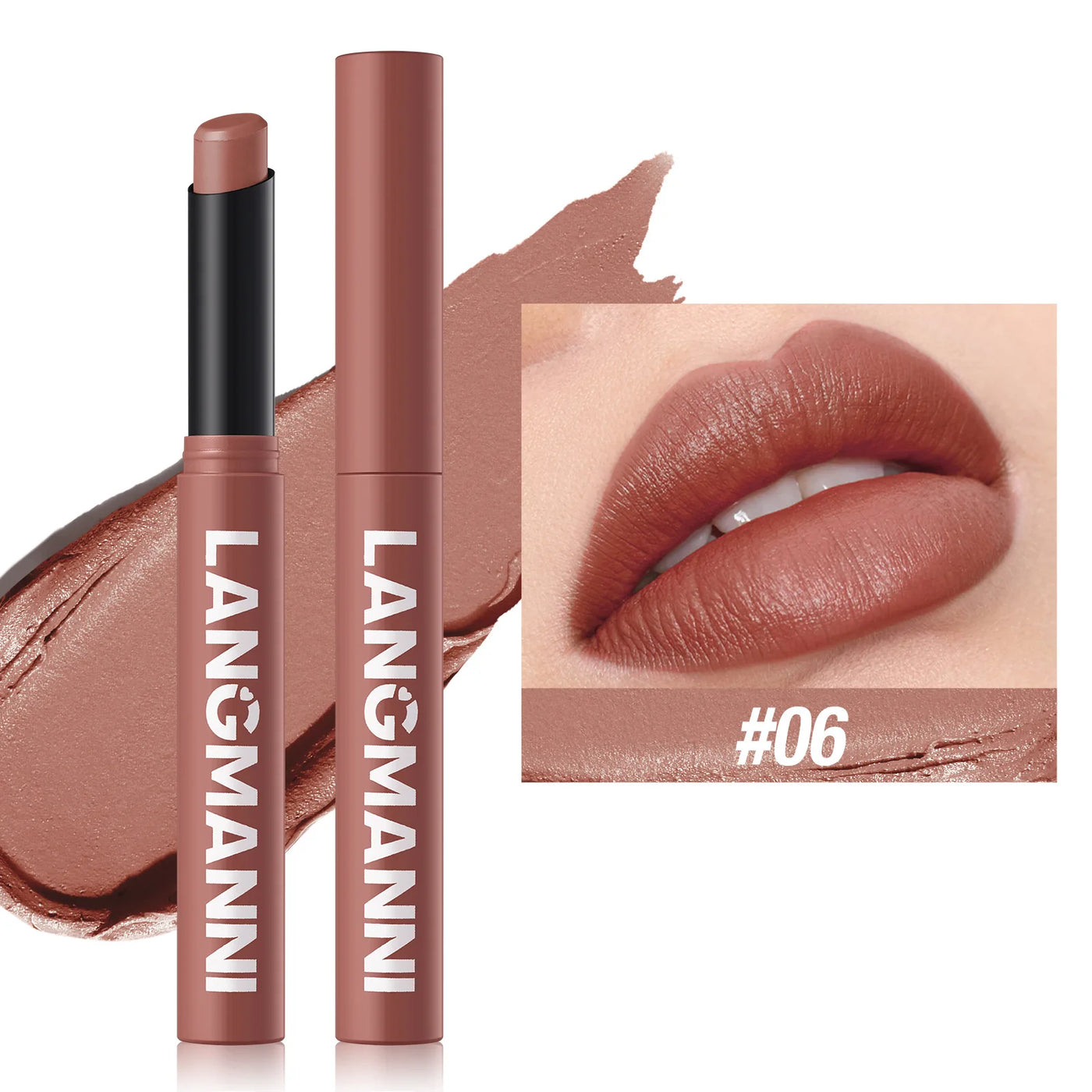 12 Color Matte Lipstick Pen - Waterproof Nude Velvet Lip Tint