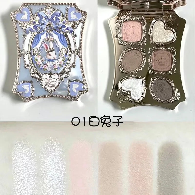 Moonlight Mermaid 5 Color Eyeshadow Palette - Matte Shimmer Glitter Makeup
