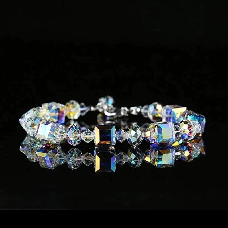 Trendy Cube Crystal Bracelet - Versatile Best Friend Wrist Chain
