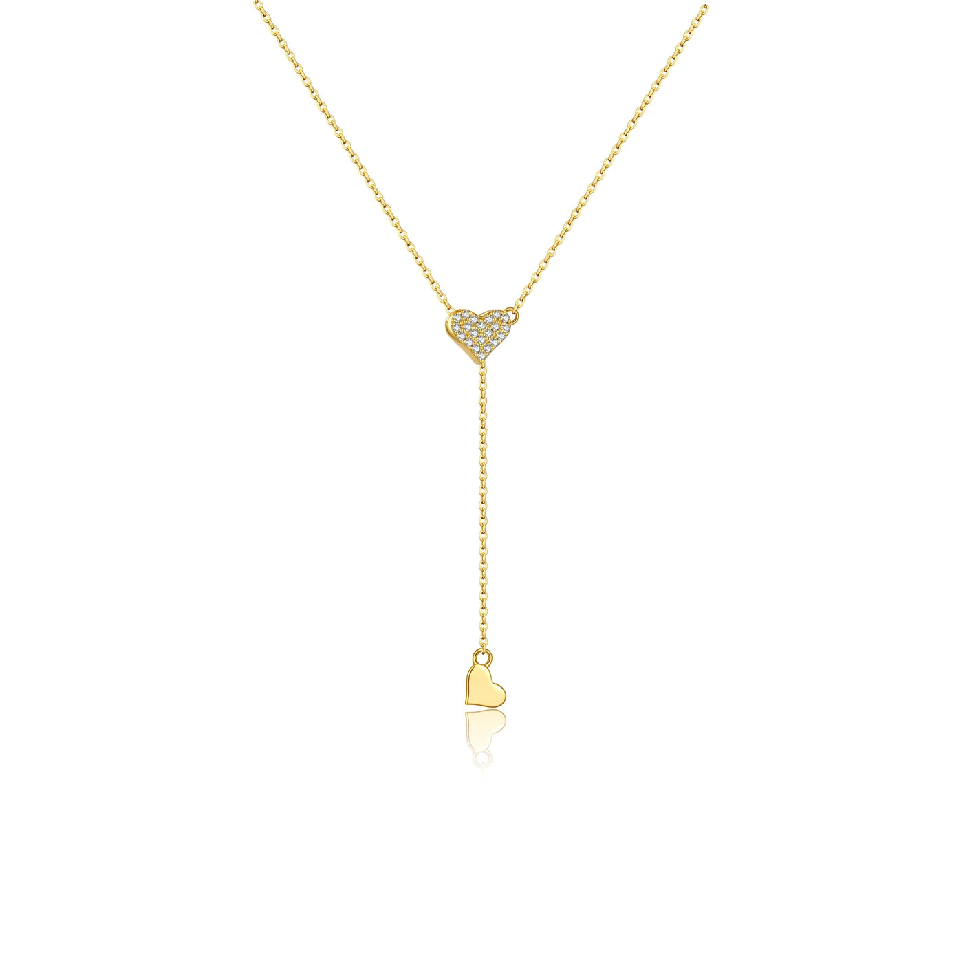 925 Sterling Silver Adjustable Heart Necklace - Resizable Pendant Choker