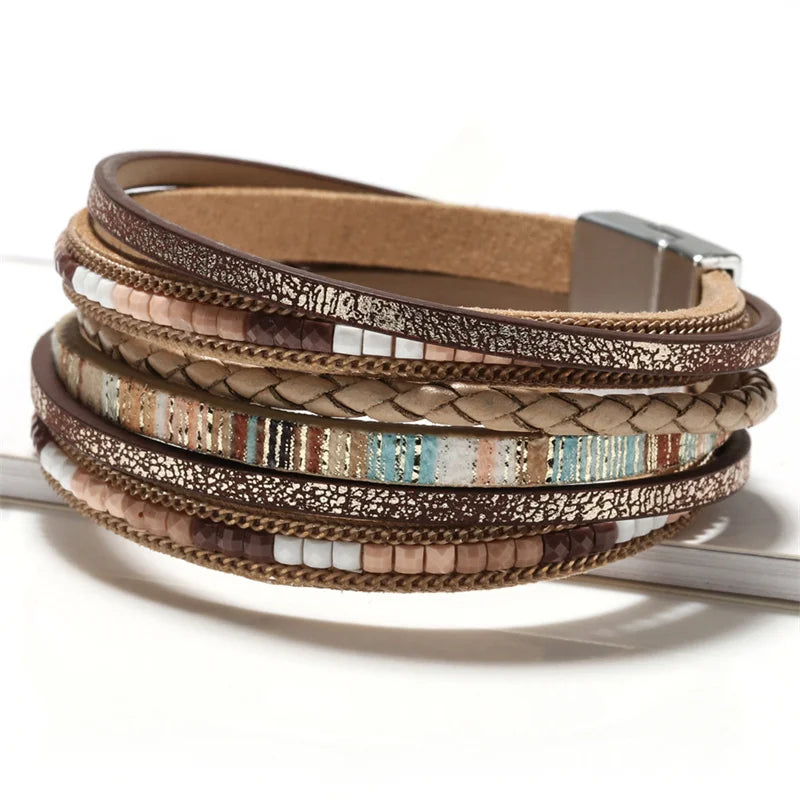 Bohemian Western Cross Bracelet - Faith-Inspired Womens Jewelry