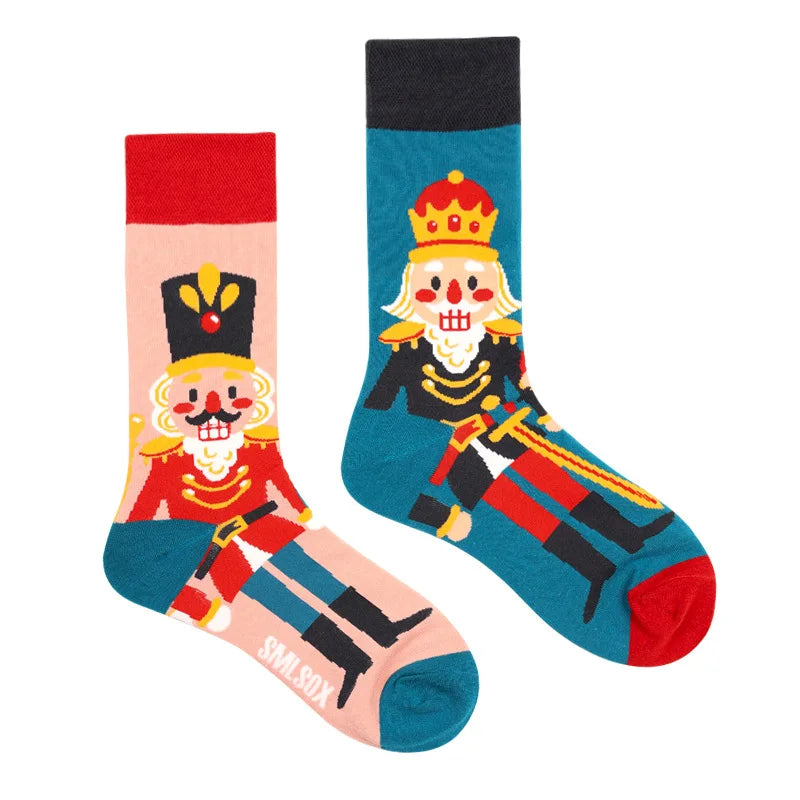 Flower Fruit Candy Cotton Socks - Colorful Unisex Mid Tube Pair