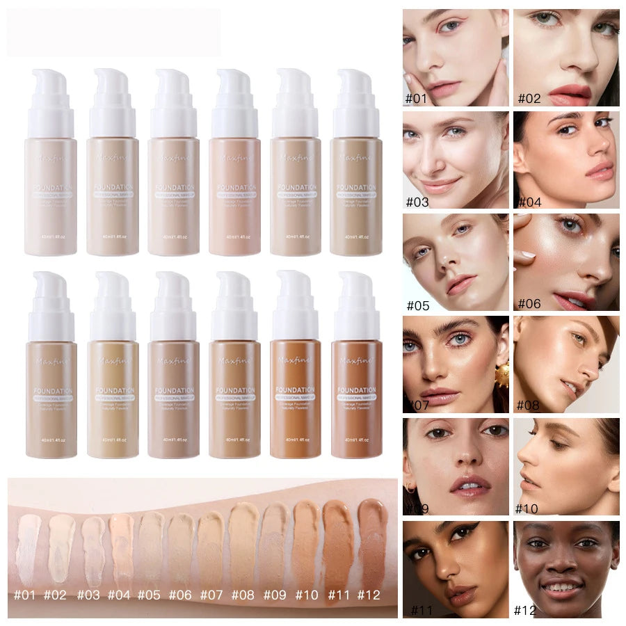 Waterproof Liquid Foundation - Sweat-Resistant Concealer Makeup