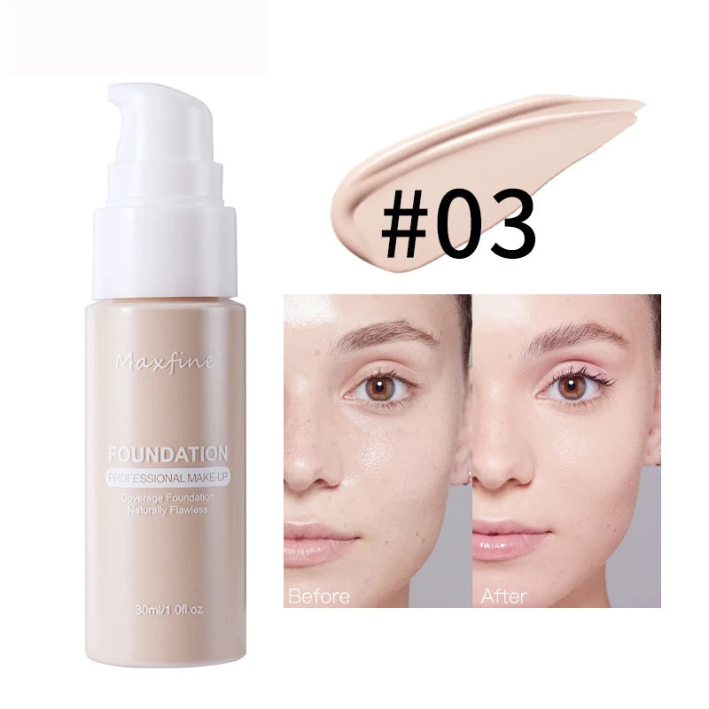 Waterproof Liquid Foundation - Sweat-Resistant Concealer Makeup