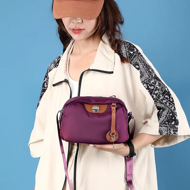 Waterproof Nylon Crossbody Bag - Large Capacity Casual Pillow Handbag