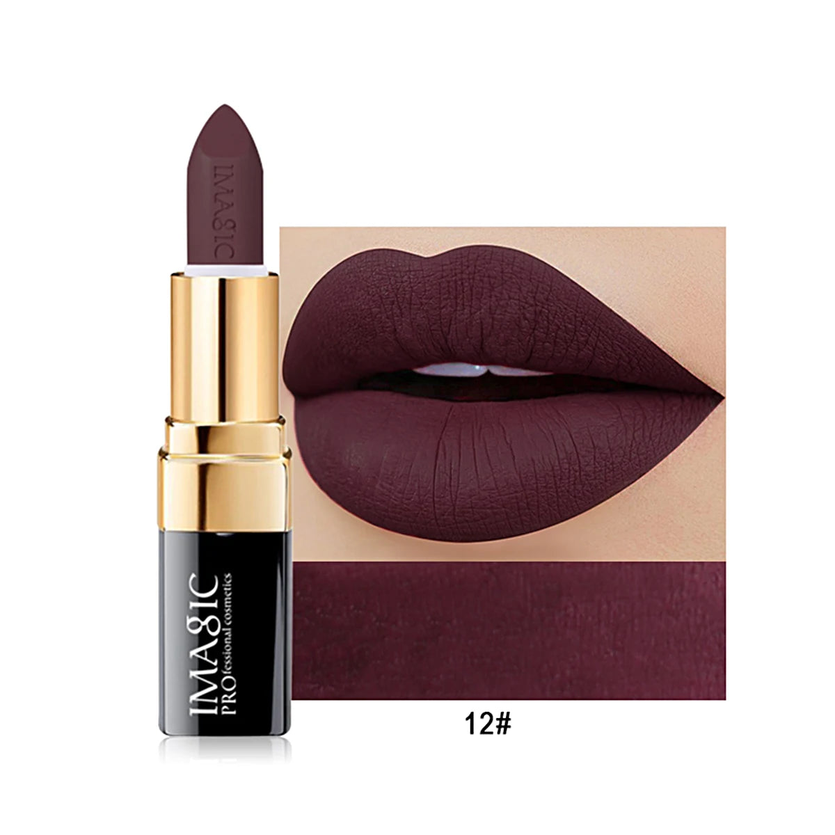 12 Color Matte Lipstick Set - Waterproof Velvet Nude Makeup