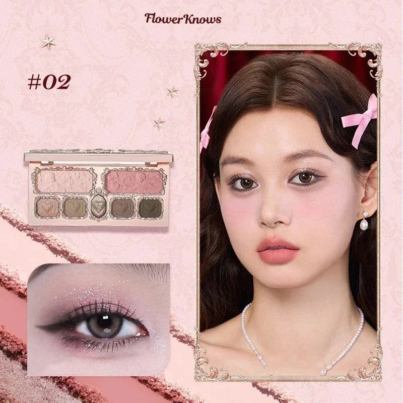 Moonlight Mermaid 5 Color Eyeshadow Palette - Matte Shimmer Glitter Makeup