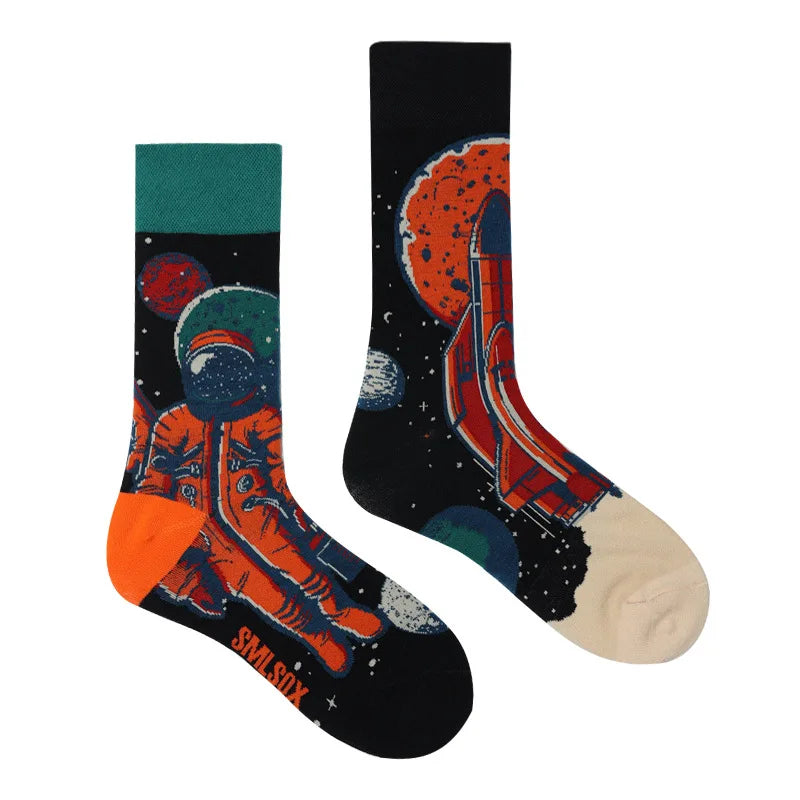 Flower Fruit Candy Cotton Socks - Colorful Unisex Mid Tube Pair