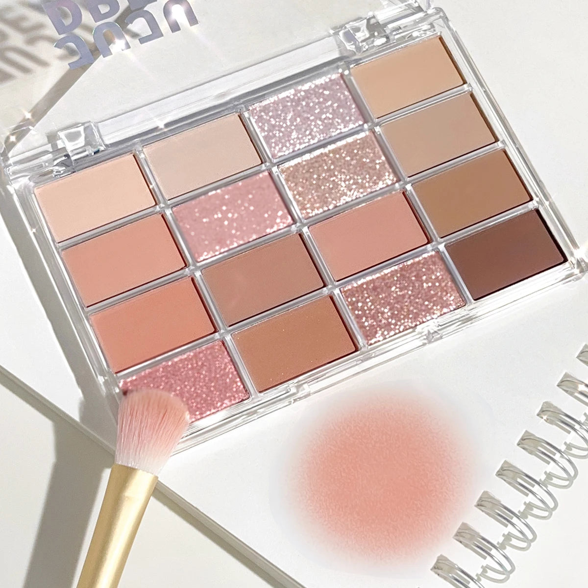 JUJU DREAM 16 Color Earth Tone Eyeshadow Palette - Matte Shimmer Makeup