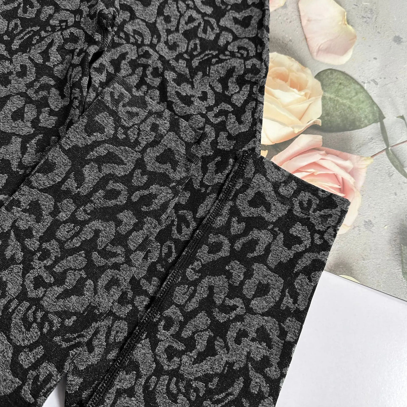 Leopard Print Seamless Yoga Leggings - High Waist Butt Lifting Tights