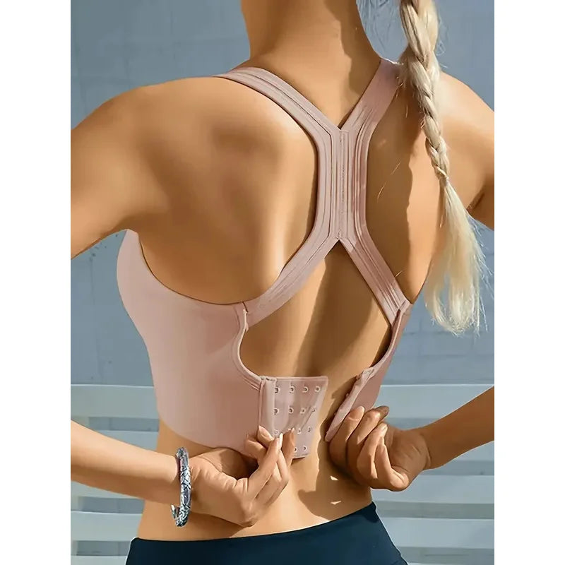Seamless Push Up Yoga Tank Bra - Comfy Breathable Workout Top