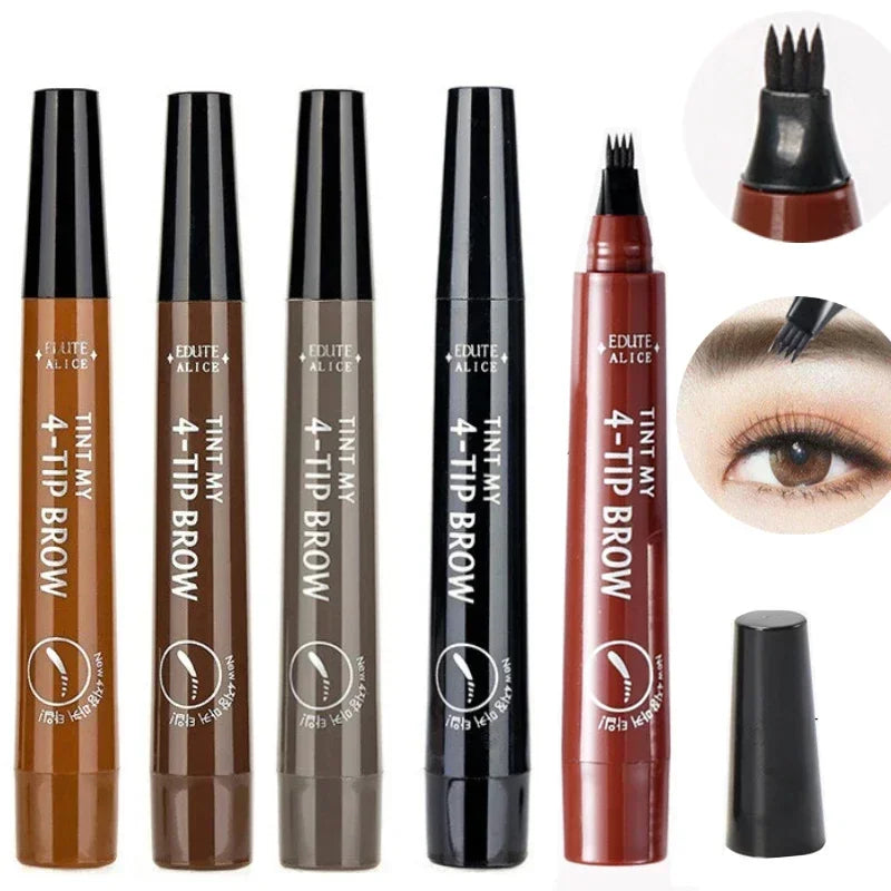 Microblading Fork Tip Eyebrow Pen - Waterproof Long Lasting Brow Pencil