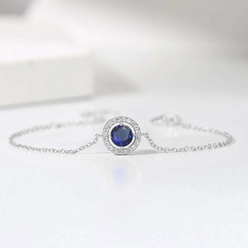 Round Cut Cubic Zirconia Bracelet - Rose Gold and Silver Tone Jewelry