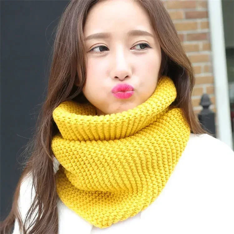 Knitted Necklace Scarf - Warm Cashmere-Feel Winter Accessory