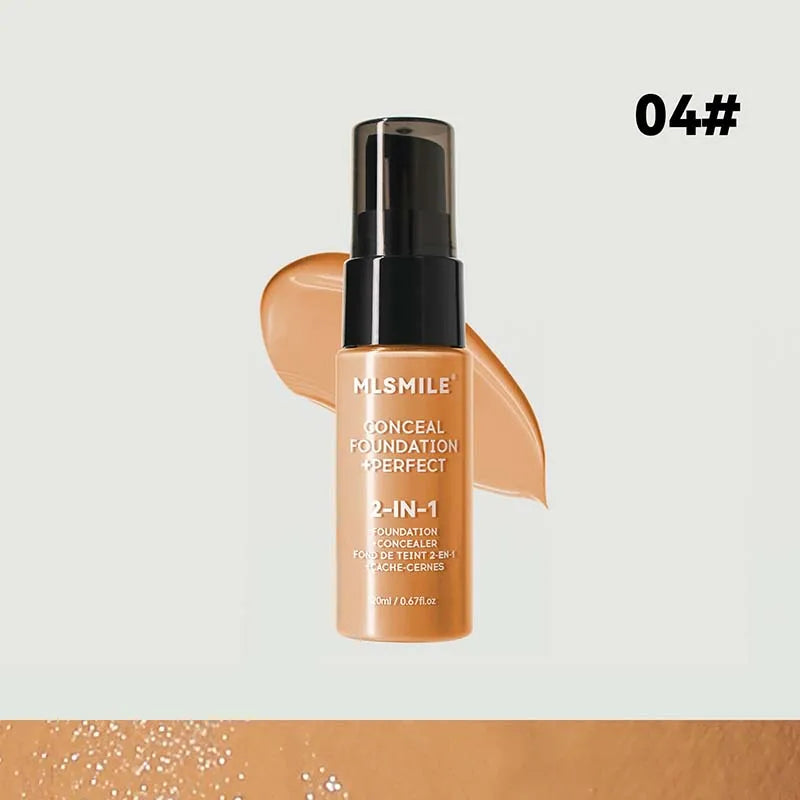 Matte Full Coverage Foundation Cream - Oil Control Waterproof Concealer
