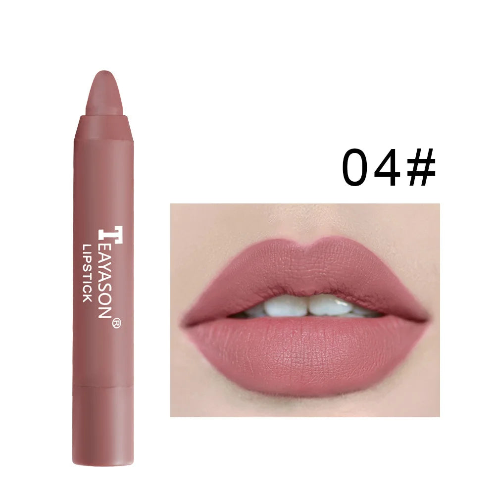 Nude Velvet Matte Lipstick Pencil - Long Lasting Waterproof Lip Color