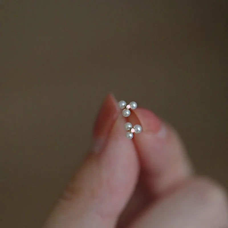 925 Silver Needle Zircon Stud Earrings - Gold Plated Crystal Jewelry