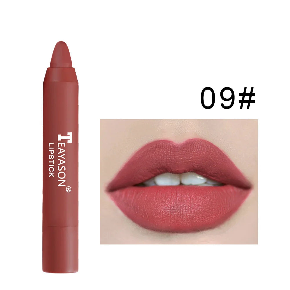 Nude Velvet Matte Lipstick Pencil - Long Lasting Waterproof Lip Color