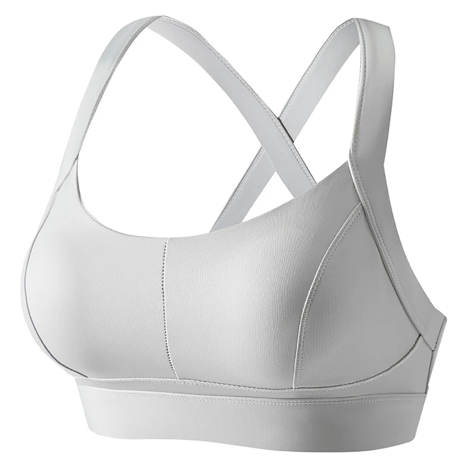 High Impact Criss Cross Sports Bra - Padded Yoga Crop Top