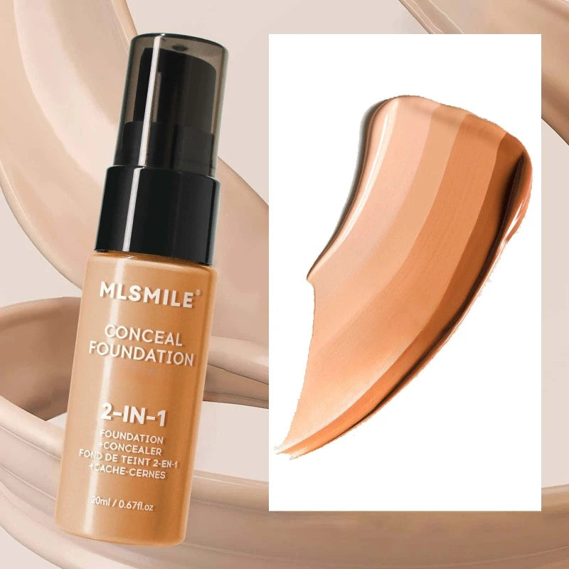 Matte Full Coverage Foundation Cream - Oil Control Waterproof Concealer
