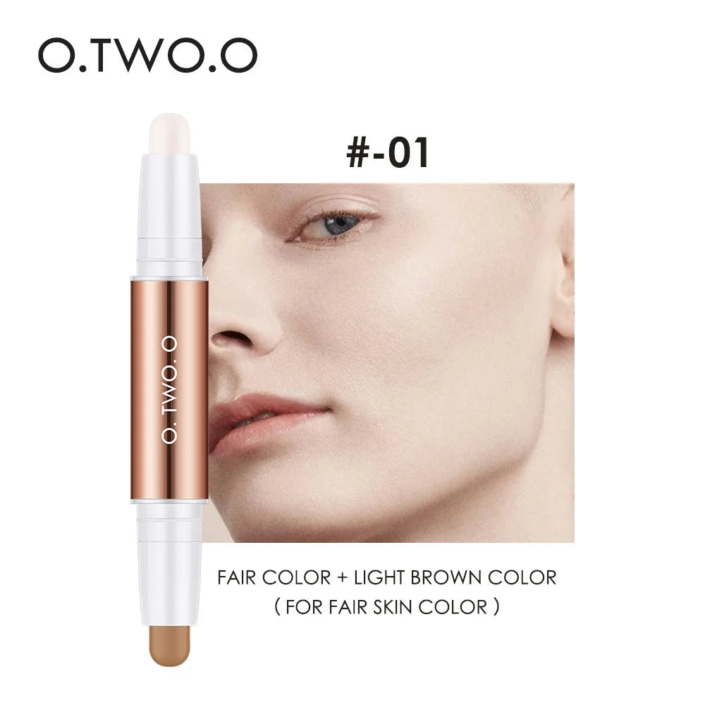 O.TWO.O Double Head Contour Stick - Waterproof Concealer and Highlighter