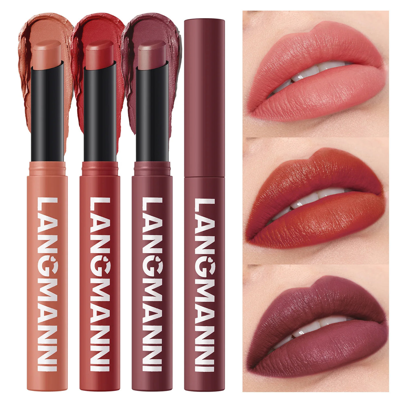 12 Color Matte Lipstick Pen - Waterproof Nude Velvet Lip Tint