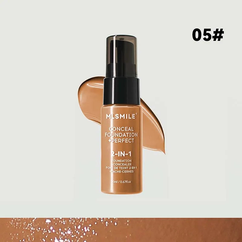 Matte Full Coverage Foundation Cream - Oil Control Waterproof Concealer