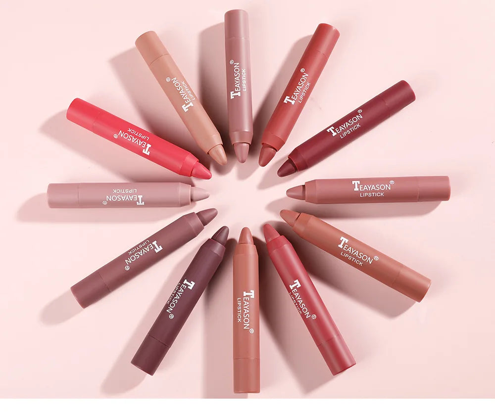 Nude Velvet Matte Lipstick Pencil - Long Lasting Waterproof Lip Color