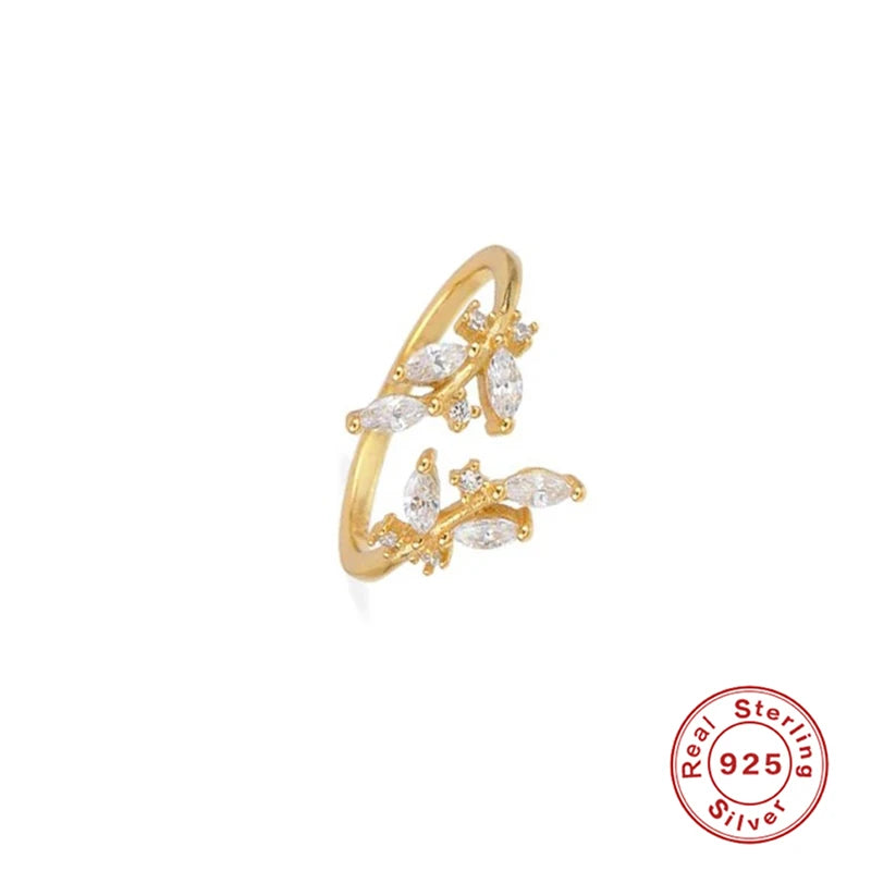 925 Sterling Silver Snake Ring - Open Adjustable Trendy Finger Ring