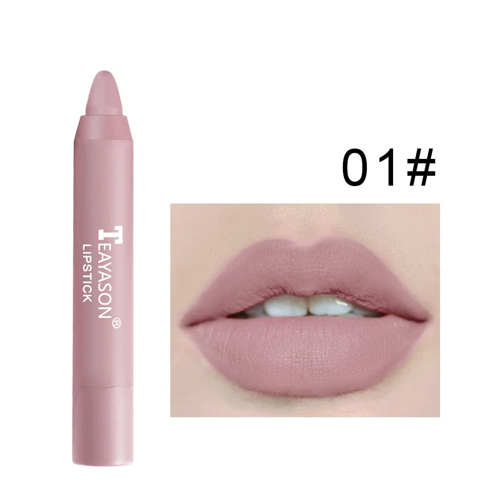 Nude Velvet Matte Lipstick Pencil - Long Lasting Waterproof Lip Color