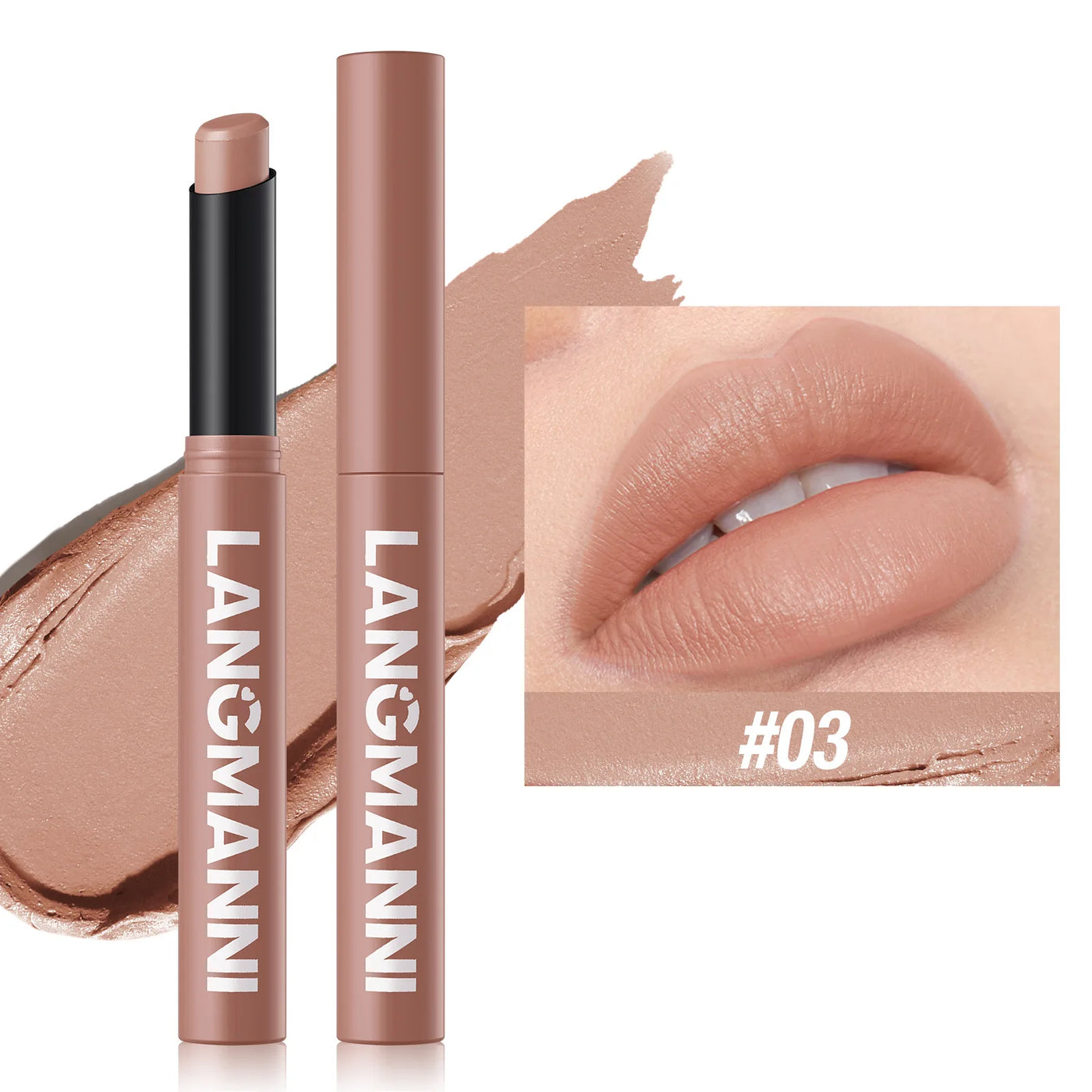 12 Color Matte Lipstick Pen - Waterproof Nude Velvet Lip Tint