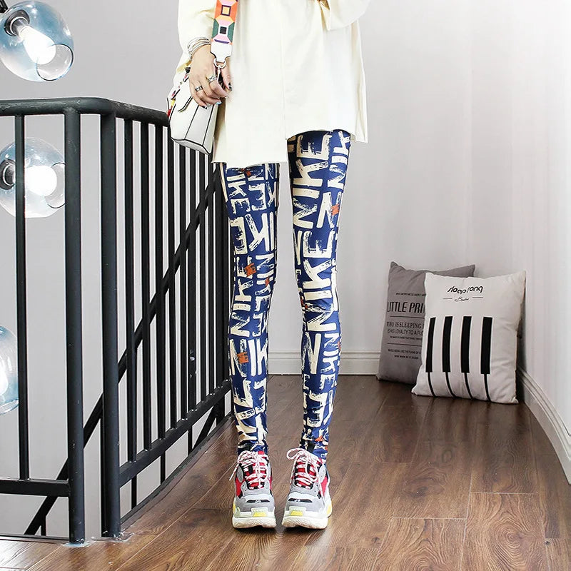 Colorful Zebra Leggings - Casual Stretch Party Tights